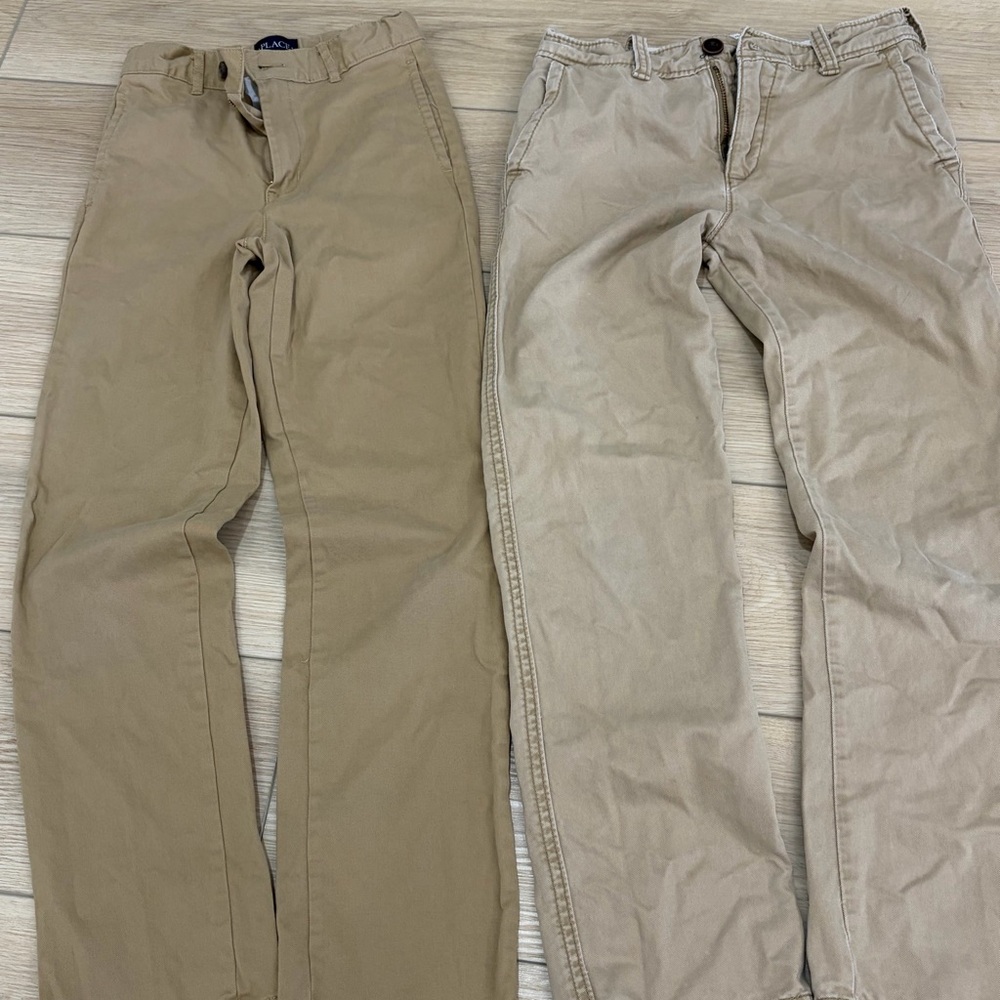 Abercrombie and Children’s Place Boys Tan Khaki Preppy CasualPants. Size 12